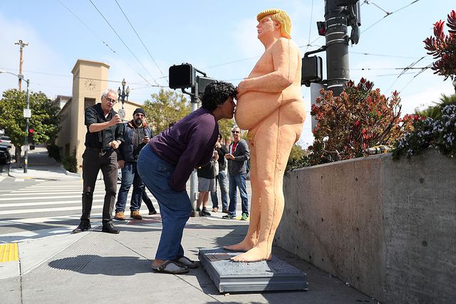The Trump statue in San Francisco <br>